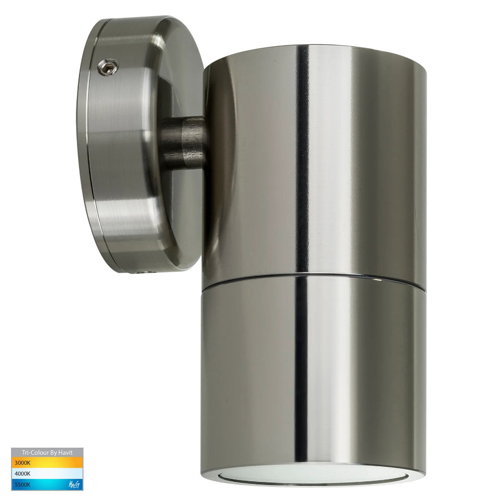 Tivah Single Fixed Wall Pillar Light 316 Stainless Steel LED